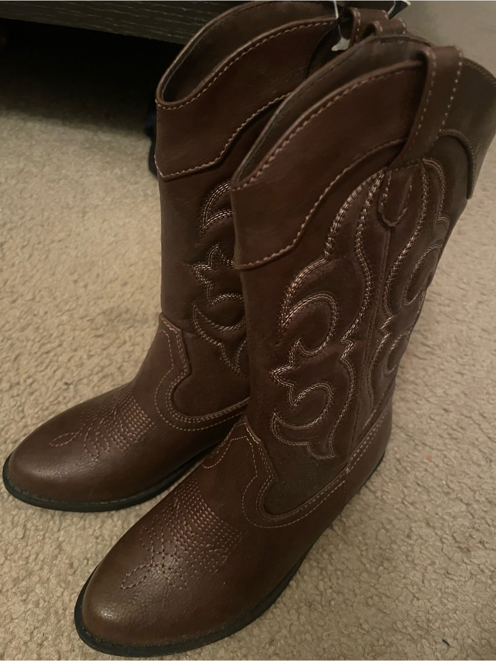 Cat & Jack Brown Kids Western Cowboy Boots